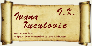 Ivana Kuculović vizit kartica